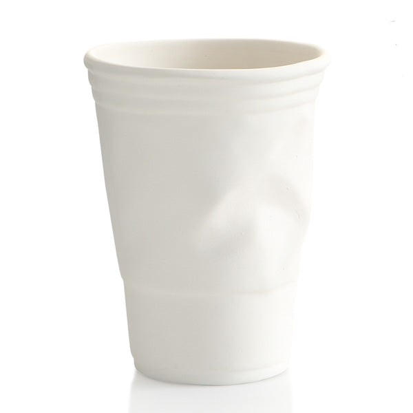 Crinkled Plastic Cup (#4130) 5H x 4D