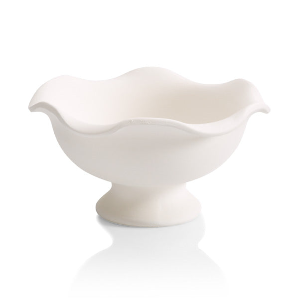 Ruffled Footed Ice Cream Bowl (#2066)	5.75D x 3H
