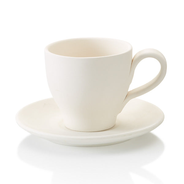 Tapered Teacup and Saucer (#4037)	3.5D x 3.375H