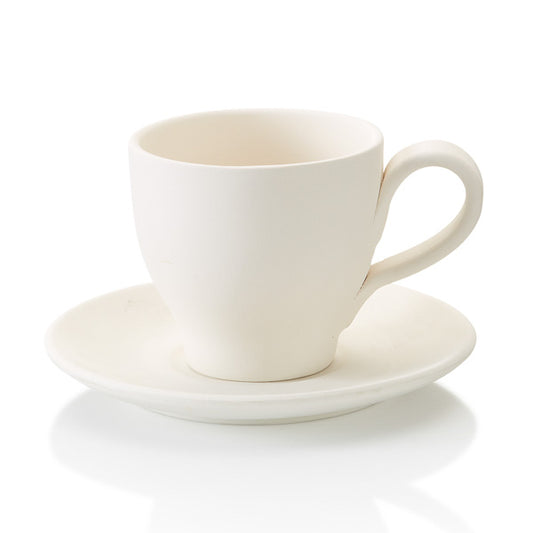 Tapered Teacup and Saucer (#4037)	3.5D x 3.375H