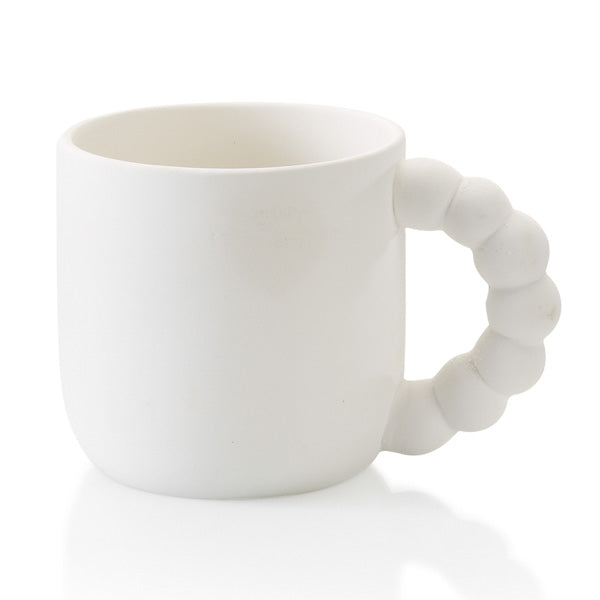 Beaded Handle Mug (#4146)	3.75D x 3.5H