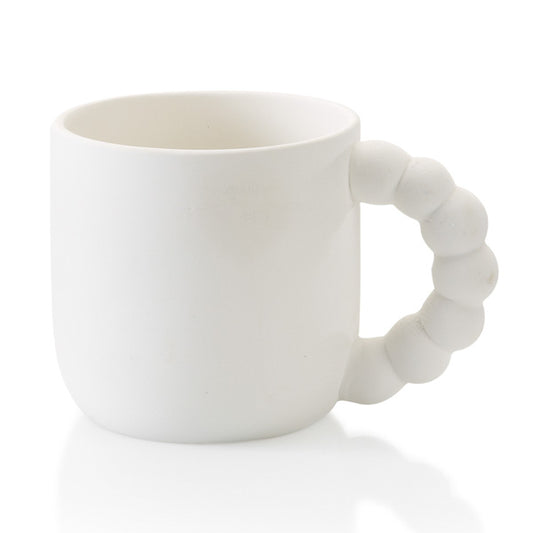 Beaded Handle Mug (#4146)	3.75D x 3.5H