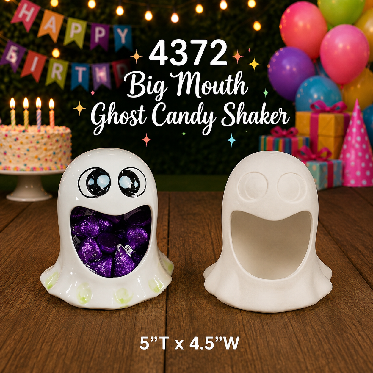 4372 Big Mouth Ghost Candy Shaker