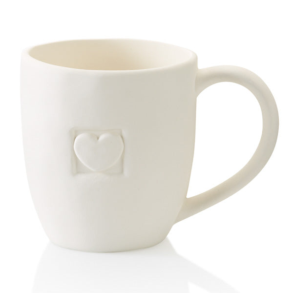 Heart Impression Mug (#4112)	4.5H x 4.25D