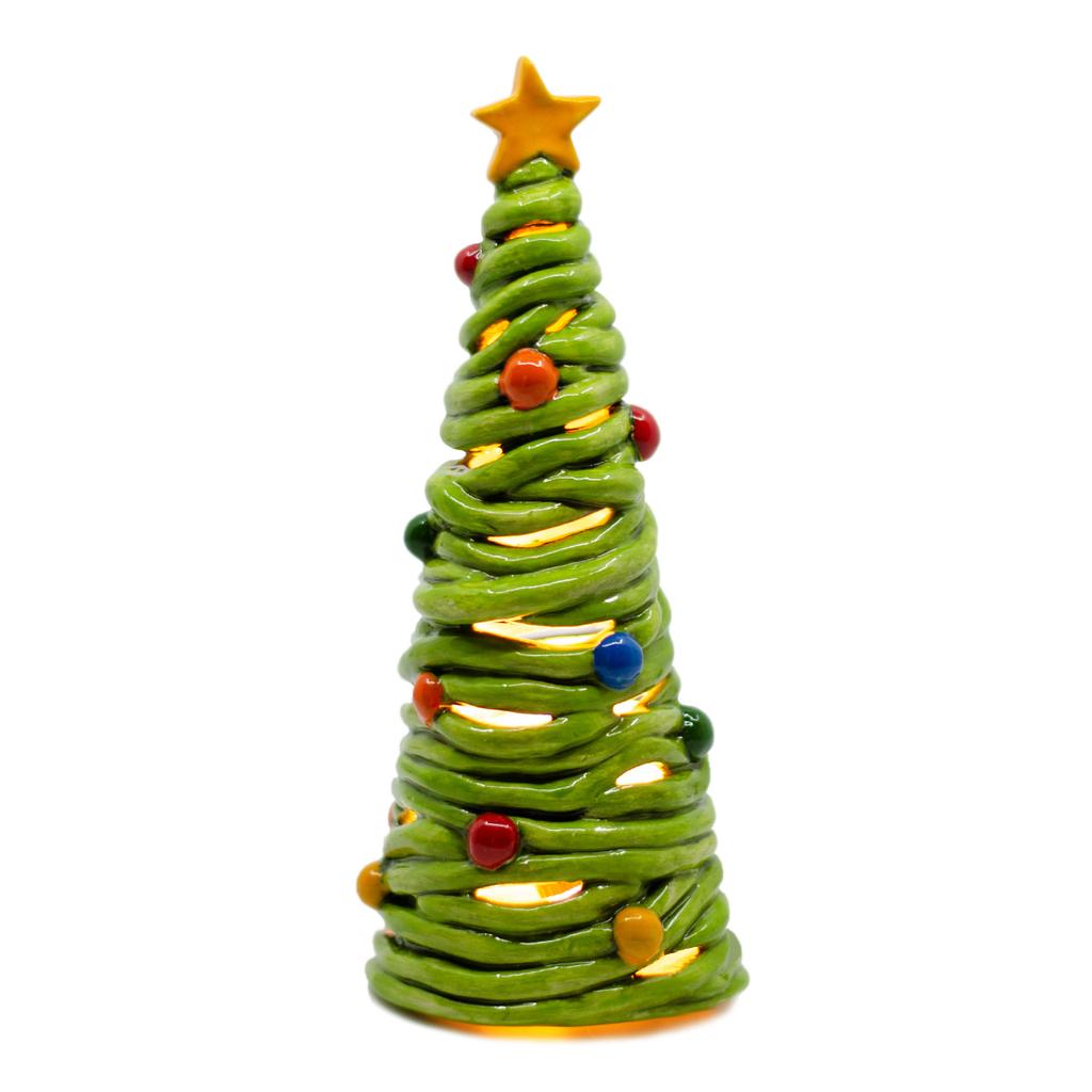 9" Coil Christmas Tree Lantern (#5429)