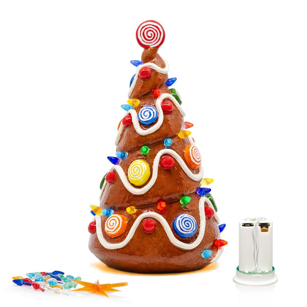 9" Gingerbread Tree Easy Bright (#5441)