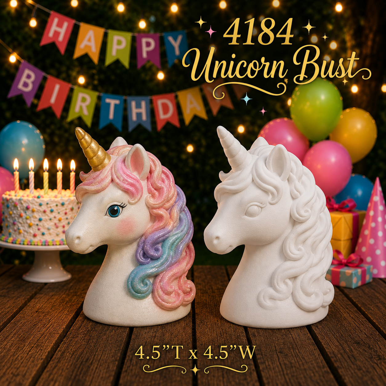 4184 Unicorn Bust