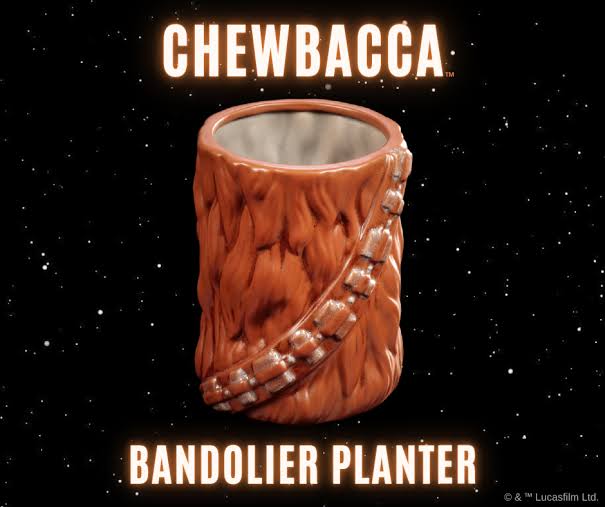 129 Chewbacca Bandolier Planter 4-1/2"Dia. x 6"H